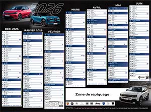 Calendrier Multimarque